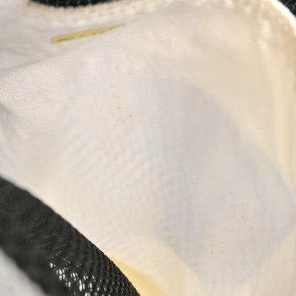 Chanel 2003-2004 Black White Nylon Sport Line Mesh Duffle Handbag