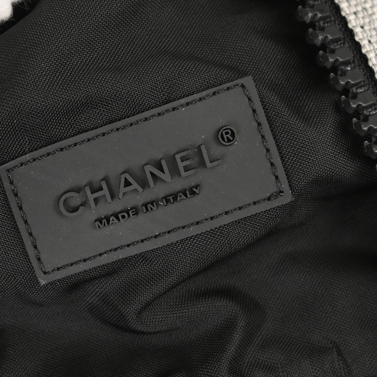 Chanel 2003-2004 Black White Nylon Sport Line Mesh Duffle Handbag