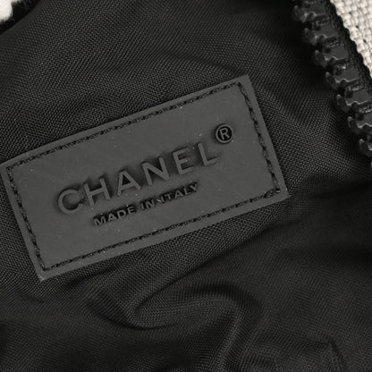 Chanel 2003-2004 Black White Nylon Sport Line Mesh Duffle Handbag