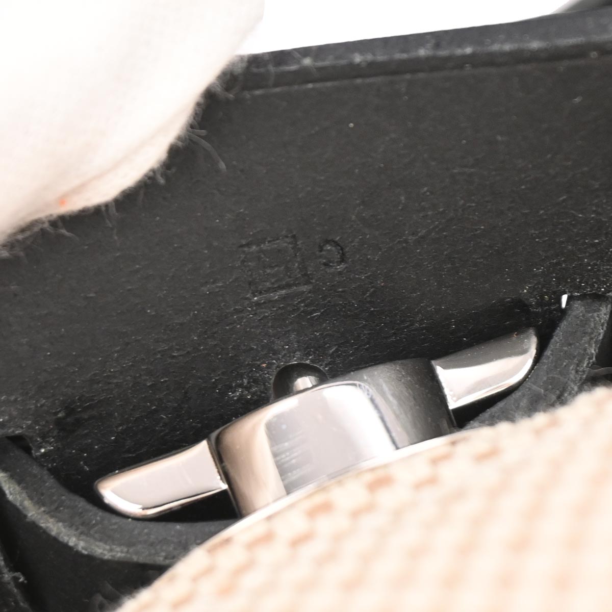 Hermes Black Beige Toile Officier GM Herbag PM 2 in 1 Shoulder Handbag