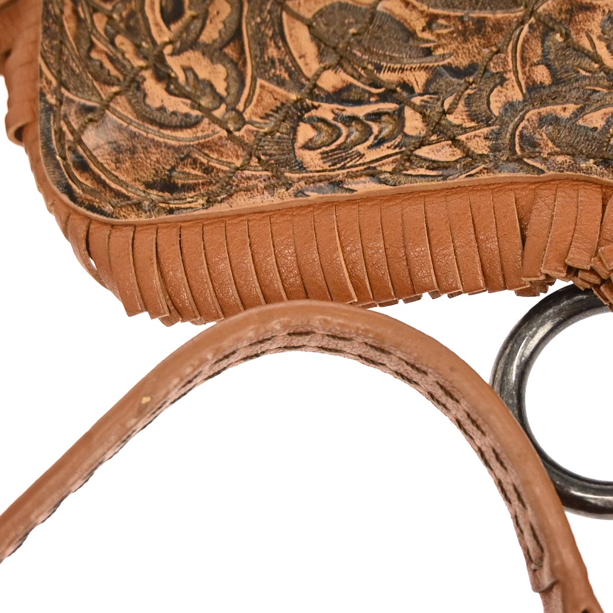 Chanel 2014 Brown Embossed Leather Paris-Dallas Holster Shoulder Bag