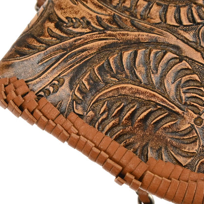 Chanel 2014 Brown Embossed Leather Paris-Dallas Holster Shoulder Bag