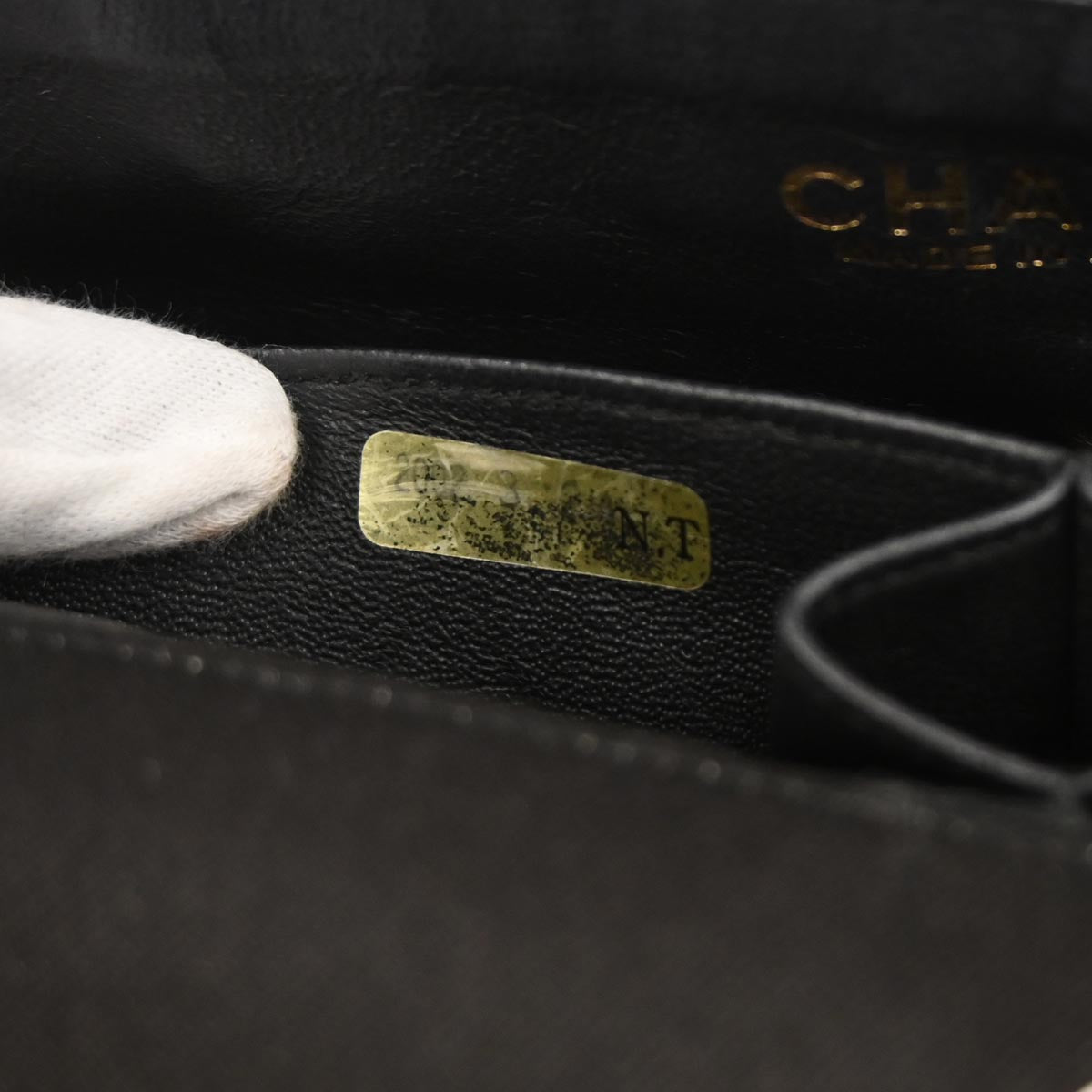 Chanel 2000-2002 Black Canvas COCO East West Choco Bar Shoulder Bag