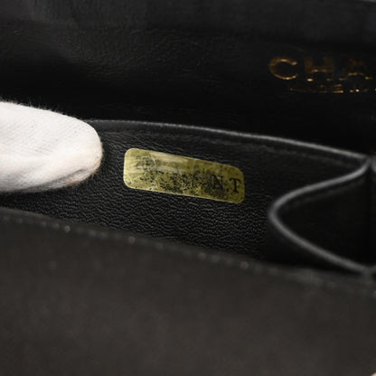 Chanel 2000-2002 Black Canvas COCO East West Choco Bar Shoulder Bag