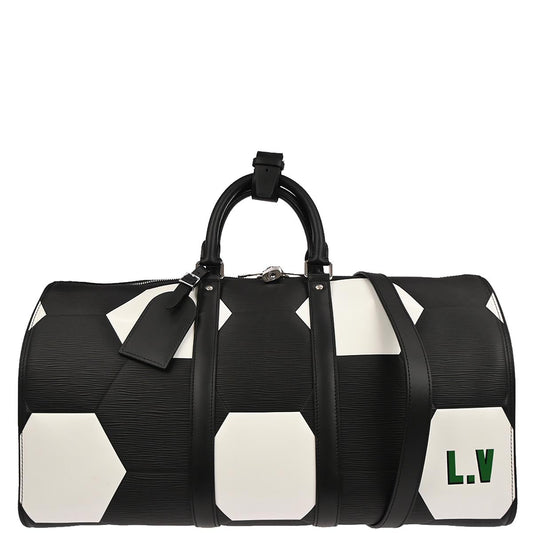 Louis Vuitton 2018 Black Epi Keepall Bandouliere 50 Handbag M52187