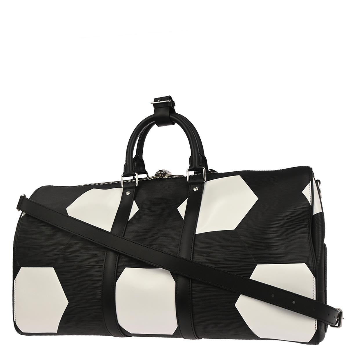 Louis Vuitton 2018 Black Epi Keepall Bandouliere 50 Handbag M52187