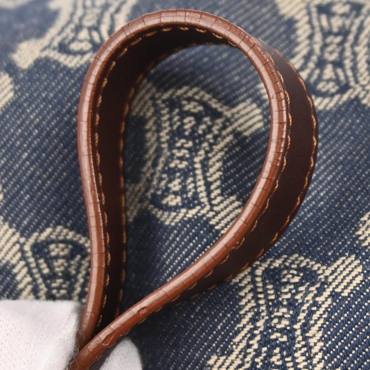 Celine * Blue Denim Macadam Handbag