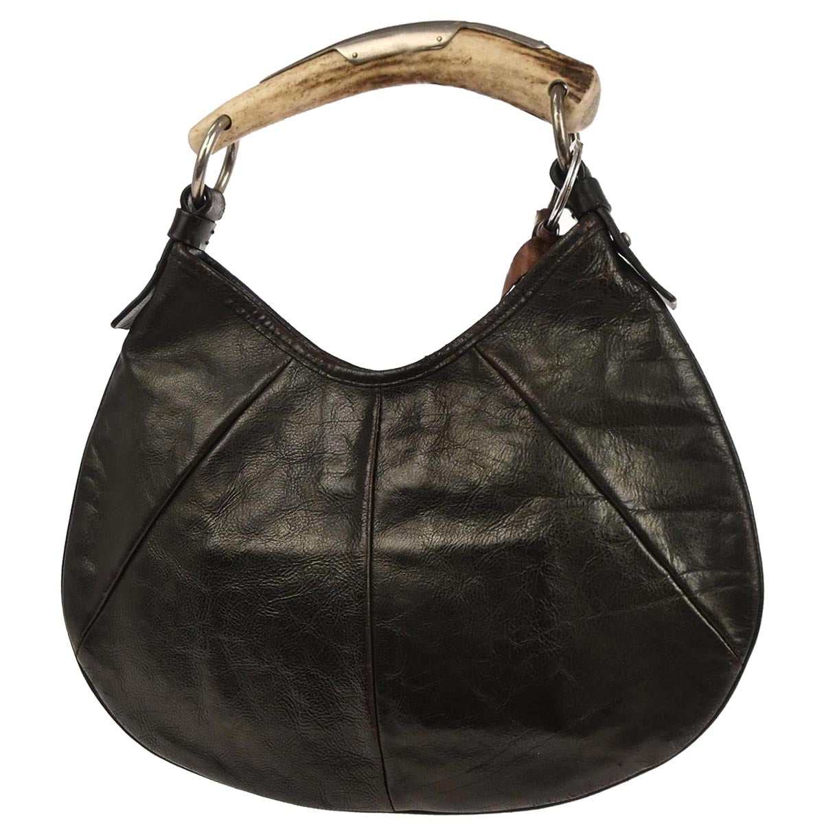 Yves Saint Laurent Dark Brown Small Mombasa Handbag