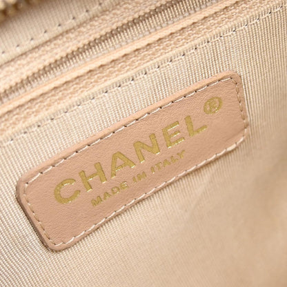 Chanel 2003-2004 Beige Caviar Bowling Bag 27