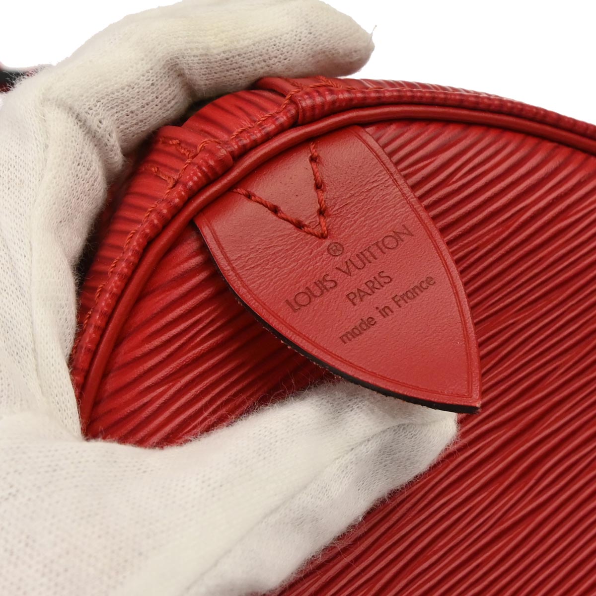 Louis Vuitton Red Epi Keepall 45 Travel Handbag M42977