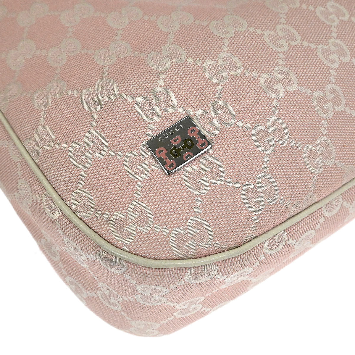 Gucci Pink Canvas GG Handbag