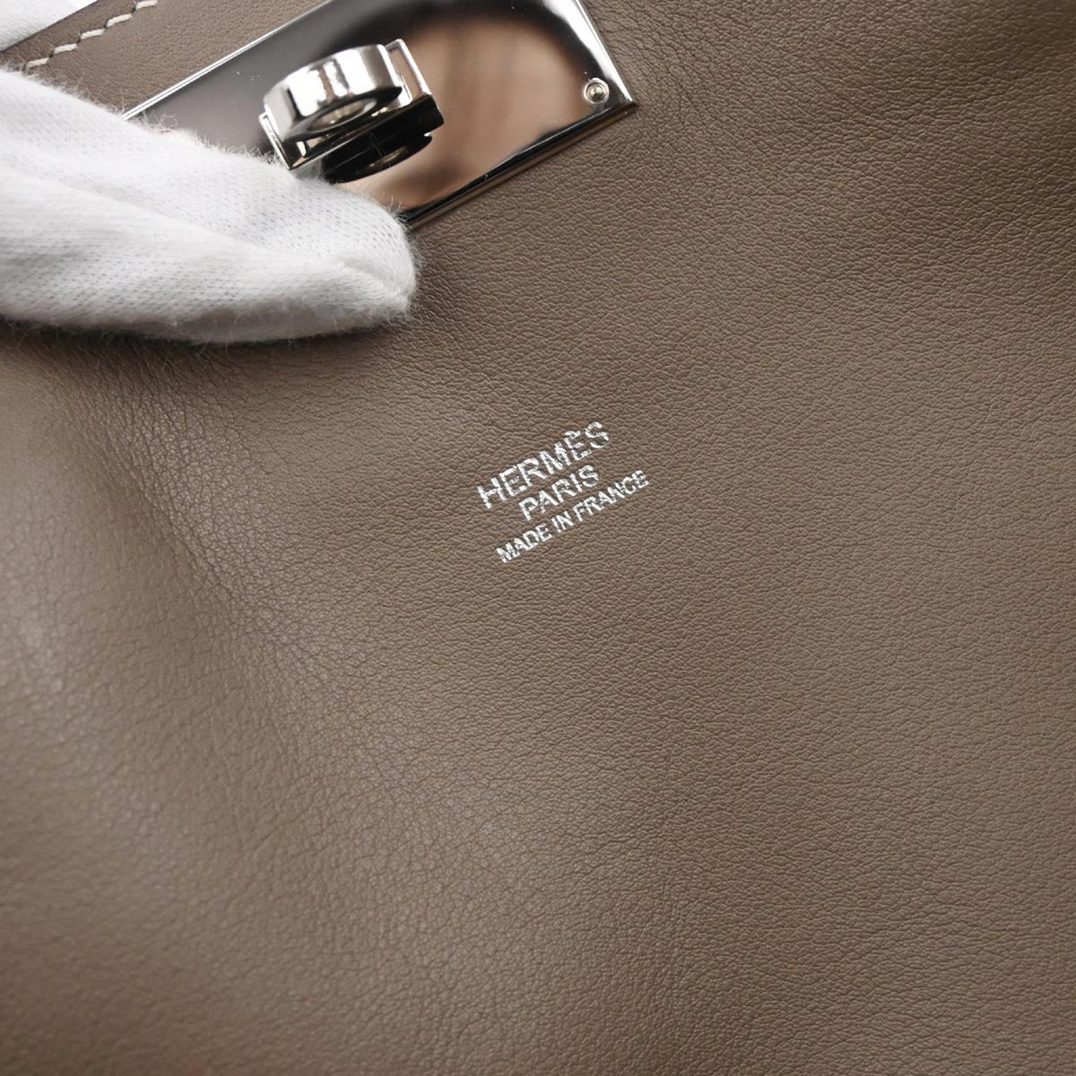 Hermes Etoupe Gray Swift Toolbox 26 2way Shoulder Handbag