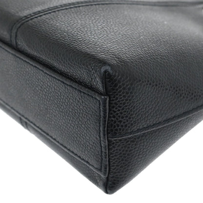 Chanel Black Caviar Skin Chain Shoulder Tote Bag