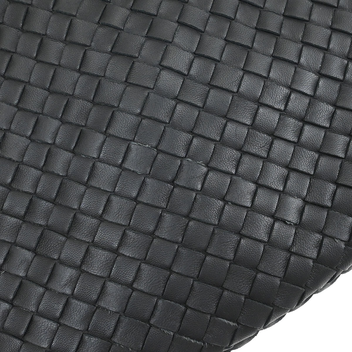 Bottega Veneta Black Lambskin Intrecciato Hobo Handbag