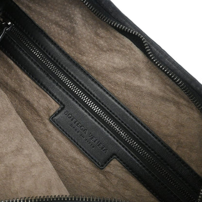 Bottega Veneta Black Lambskin Intrecciato Hobo Handbag