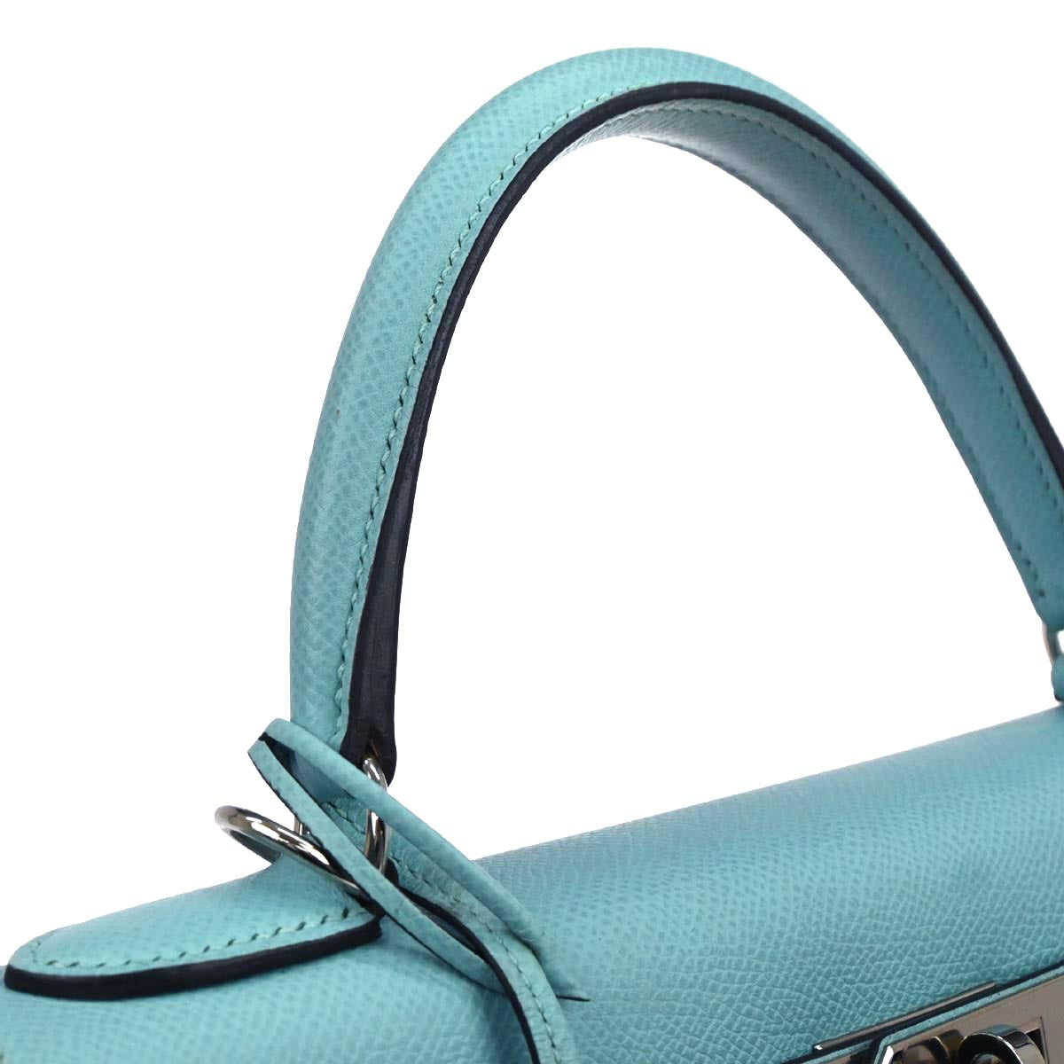 Hermes Blue Atoll Epsom Kelly 28 Sellier 2way Shoulder Handbag