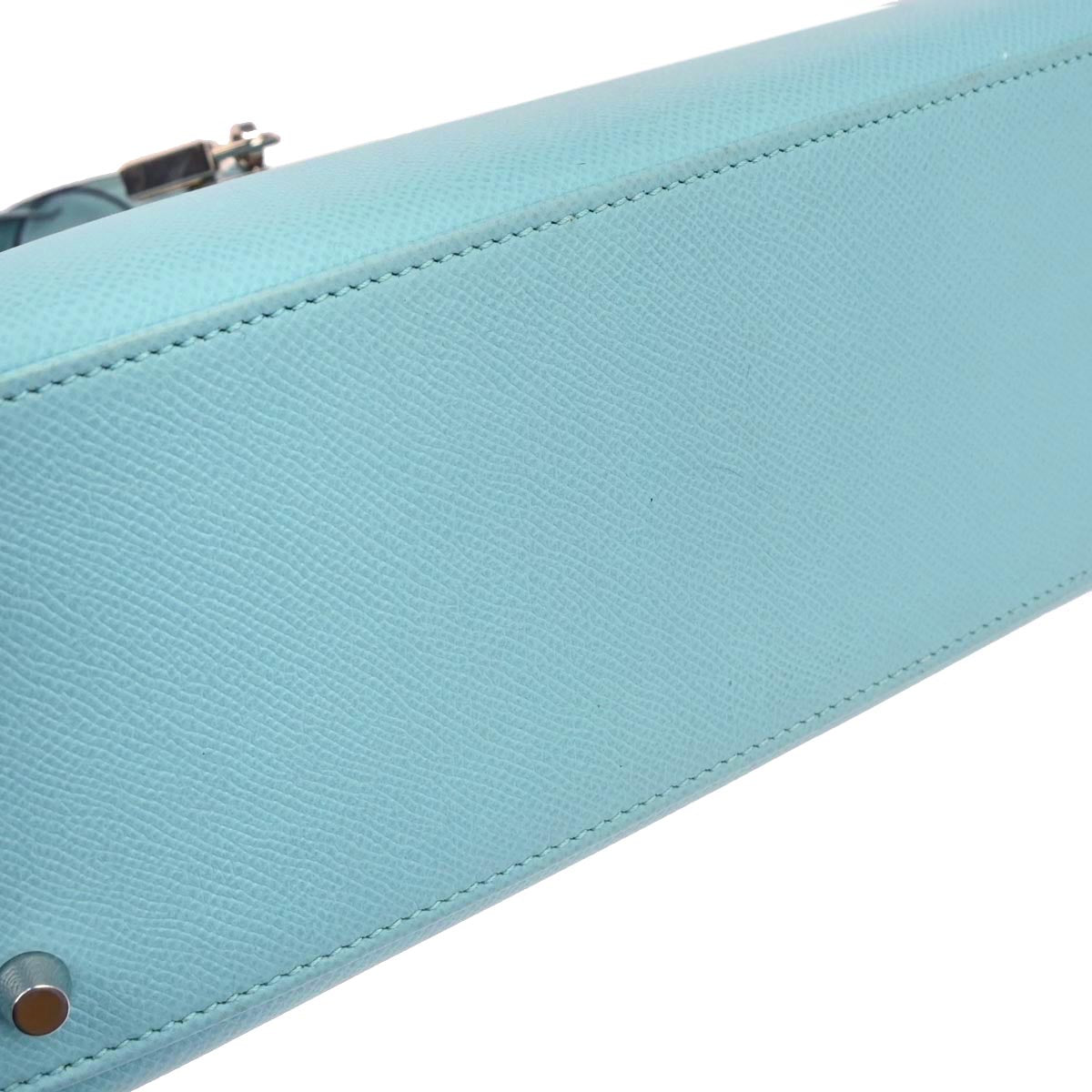 Hermes Blue Atoll Epsom Kelly 28 Sellier 2way Shoulder Handbag