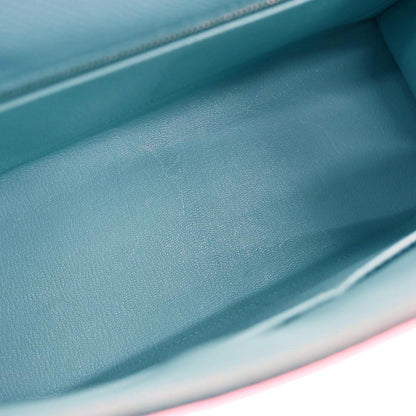 Hermes Blue Atoll Epsom Kelly 28 Sellier 2way Shoulder Handbag