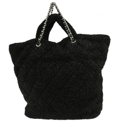 Chanel 2017-2018 Black Pluto Glitter Shopping Tote Chain Handbag