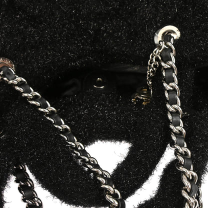 Chanel 2017-2018 Black Pluto Glitter Shopping Tote Chain Handbag