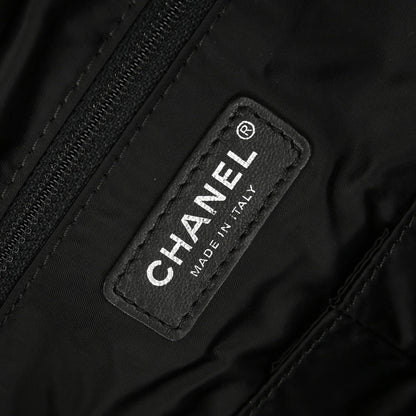 Chanel 2017-2018 Black Pluto Glitter Shopping Tote Chain Handbag