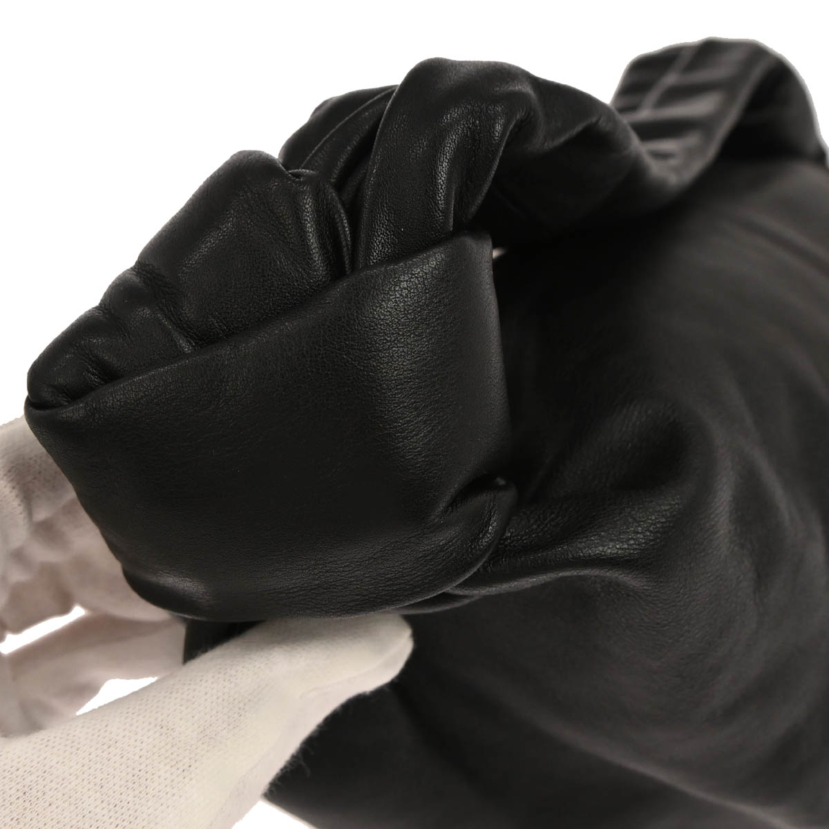 Bottega Veneta Black Leather Double Knot Handbag