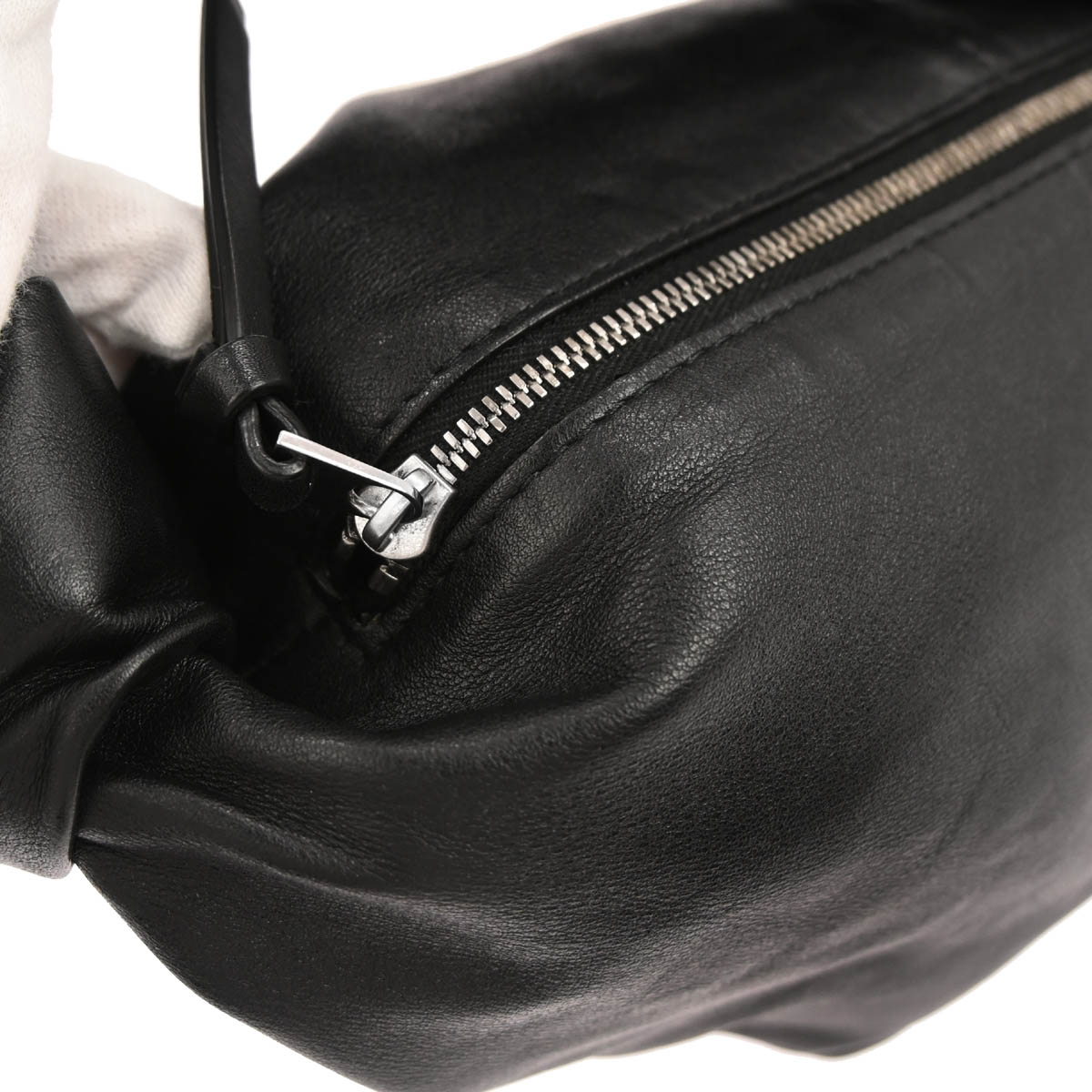 Bottega Veneta Black Leather Double Knot Handbag