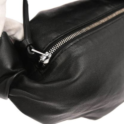 Bottega Veneta Black Leather Double Knot Handbag