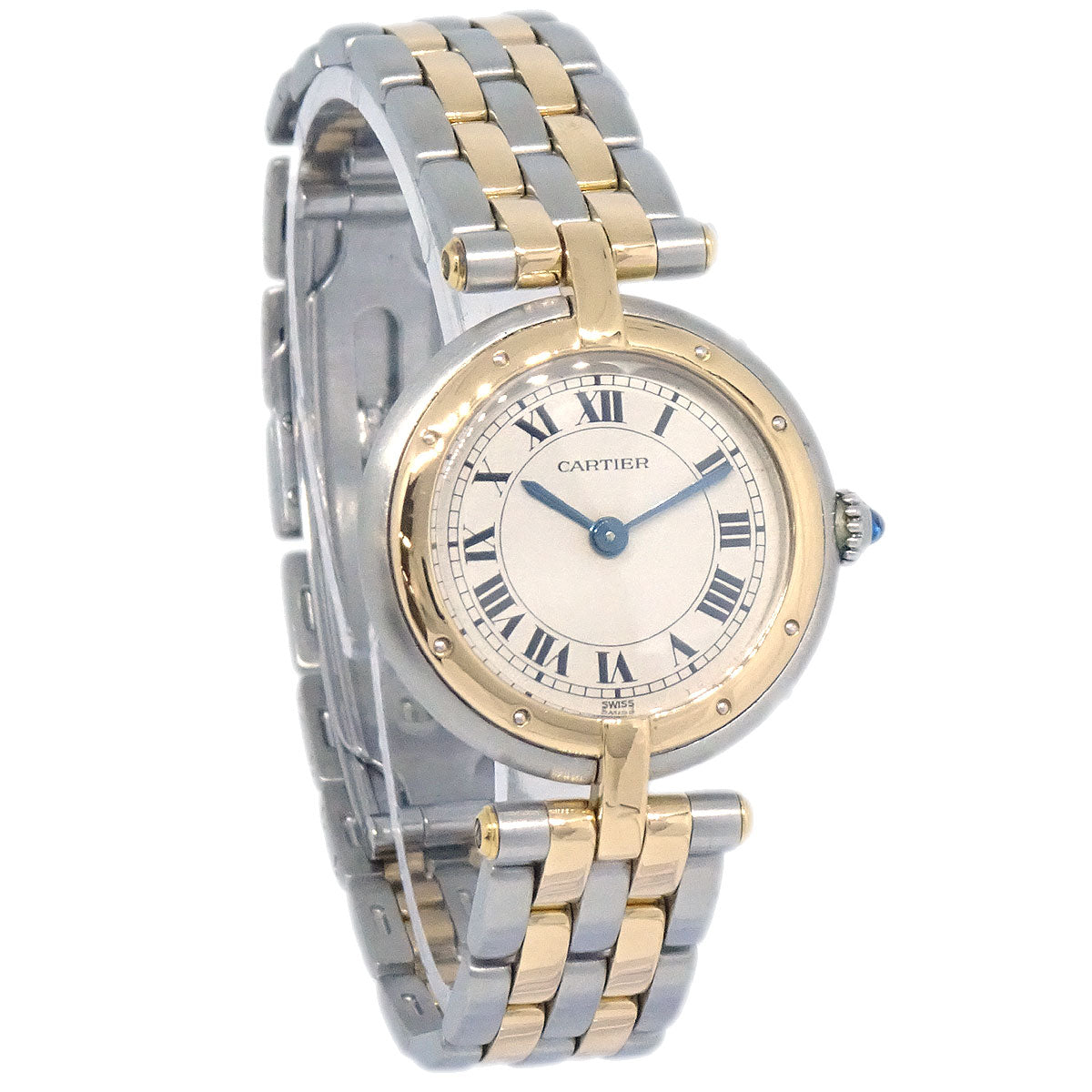Cartier Panthere Vendome SM 2-Row Ref.1057920 Quartz Watch 18KYG SS