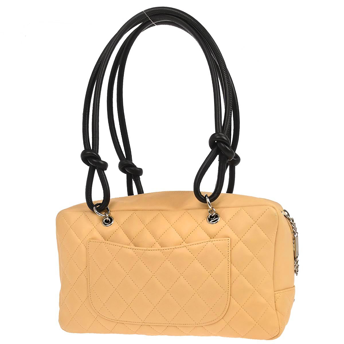 Chanel 2005-2006 Beige Calfskin Cambon Ligne Bowling Bag