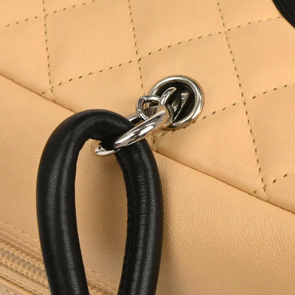 Chanel 2005-2006 Beige Calfskin Cambon Ligne Bowling Bag