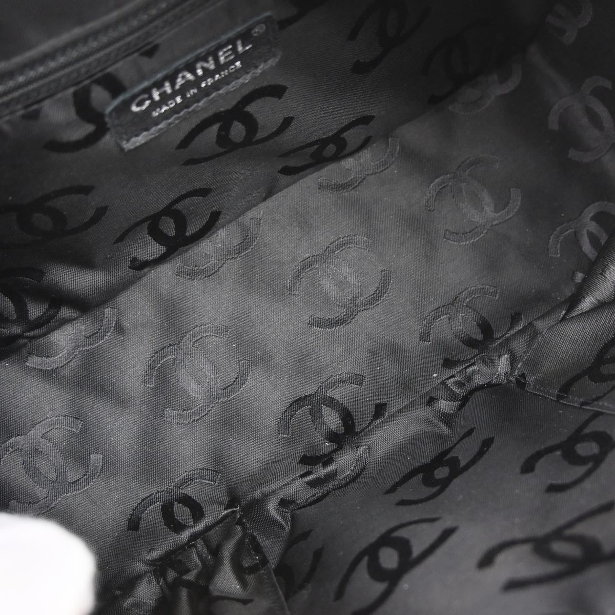 Chanel 2005-2006 Beige Calfskin Cambon Ligne Bowling Bag