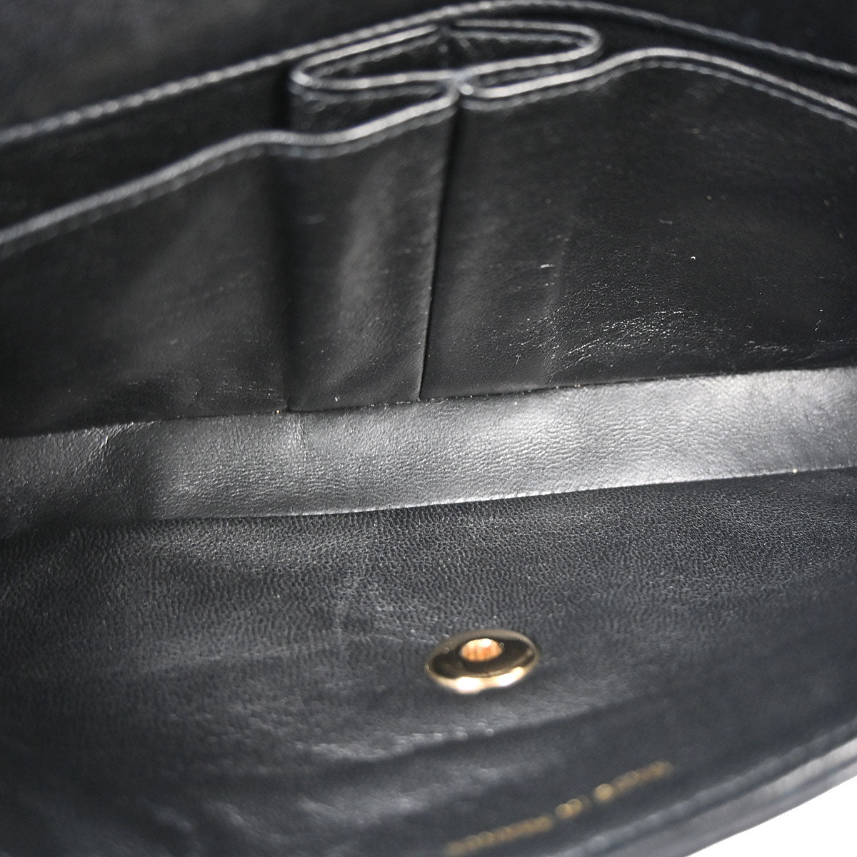 Chanel 2003-2004 Black Lambskin Choco Bar East West Shoulder Bag