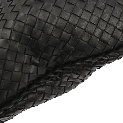 Bottega Veneta Black Lambskin Intrecciato Hobo Handbag
