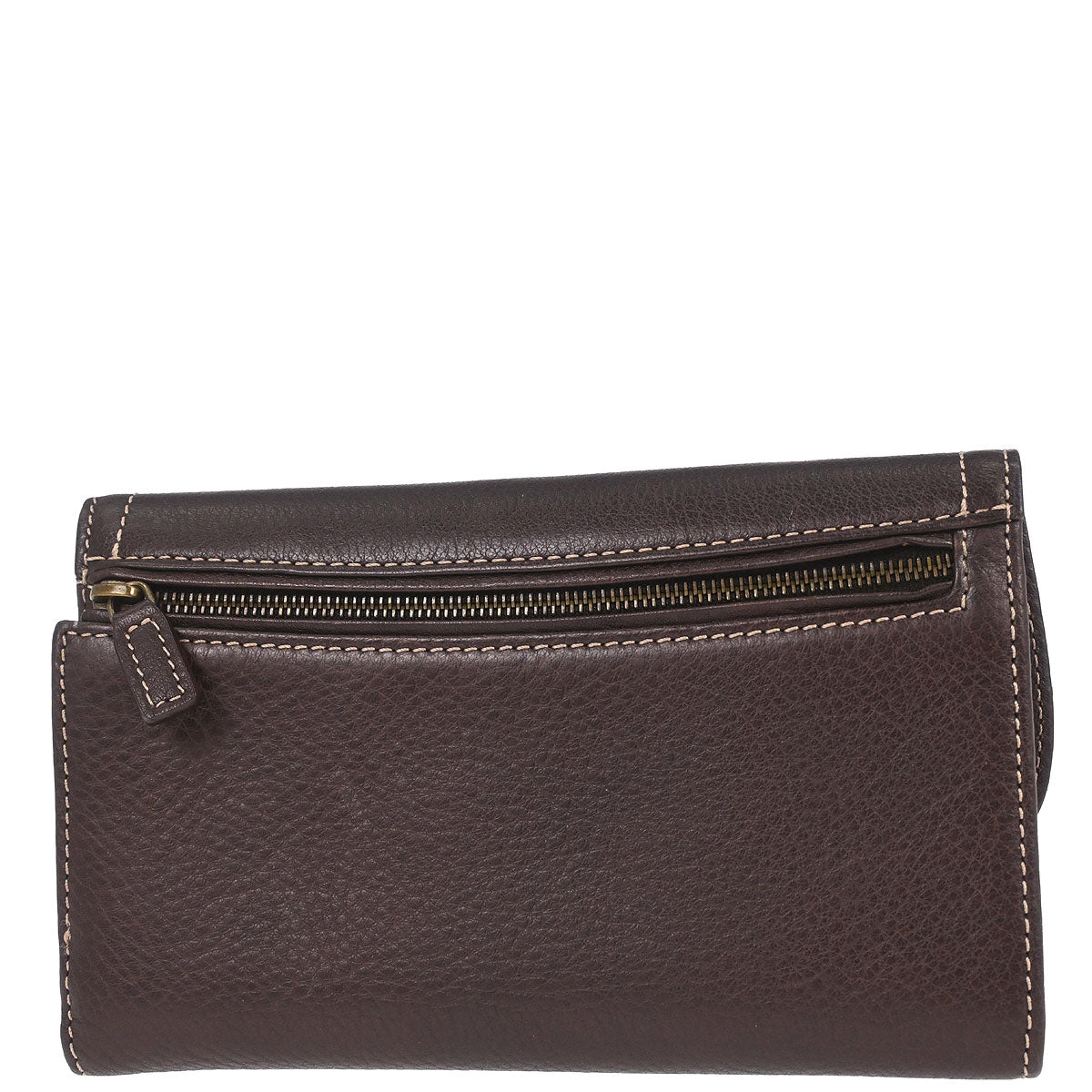 Christian Dior Brown Leather Saddle Wallet