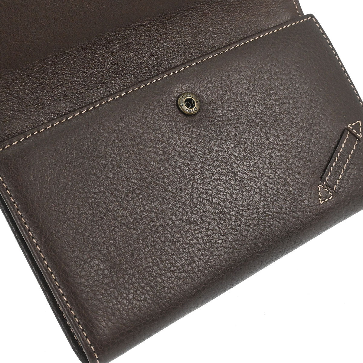 Christian Dior Brown Leather Saddle Wallet