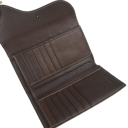 Christian Dior Brown Leather Saddle Wallet