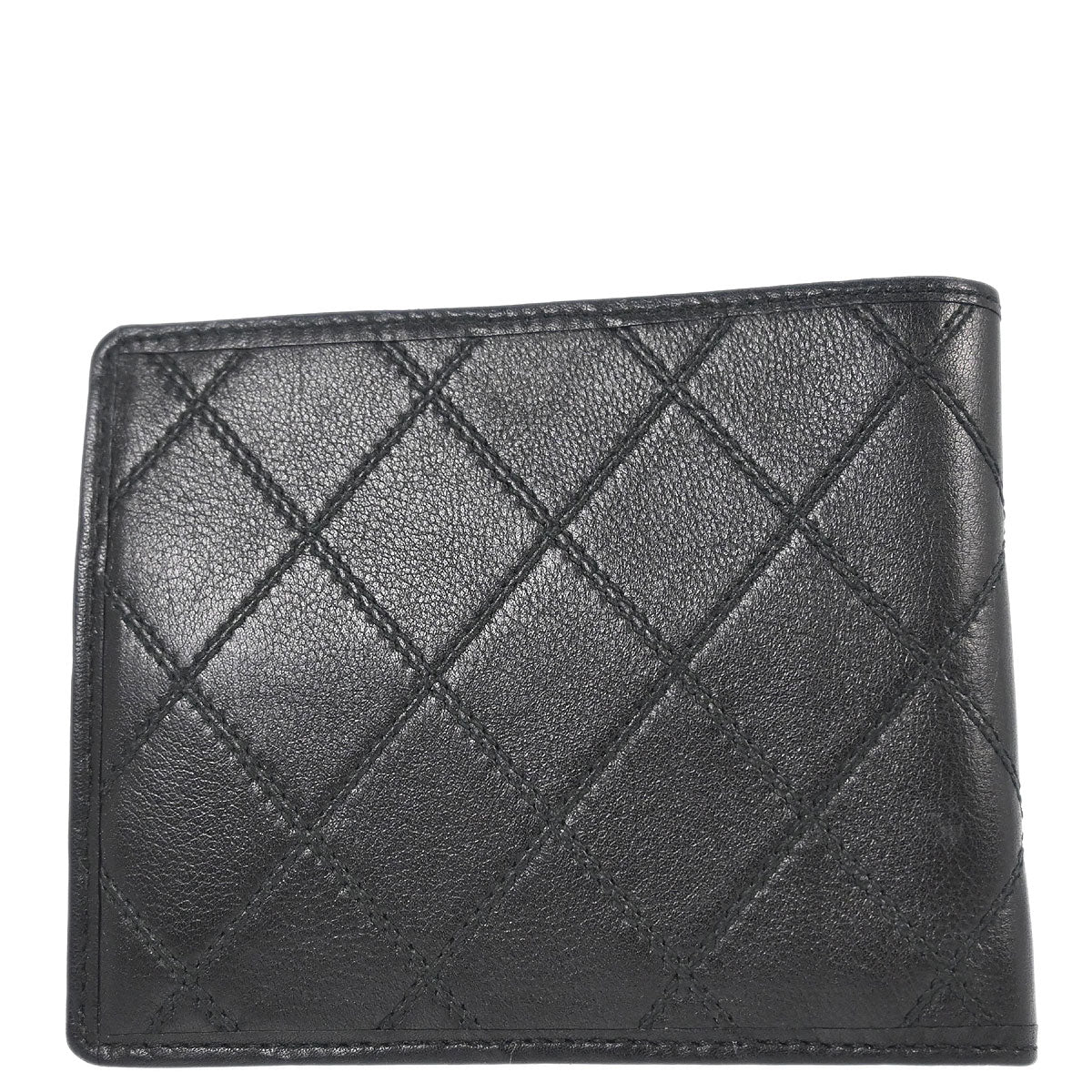 Chanel 1989-1991 Black Lambskin Bicolore Wallet