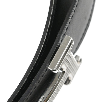 Hermes Black Box Calf Togo Constance Guilloche Reversible Belt #95