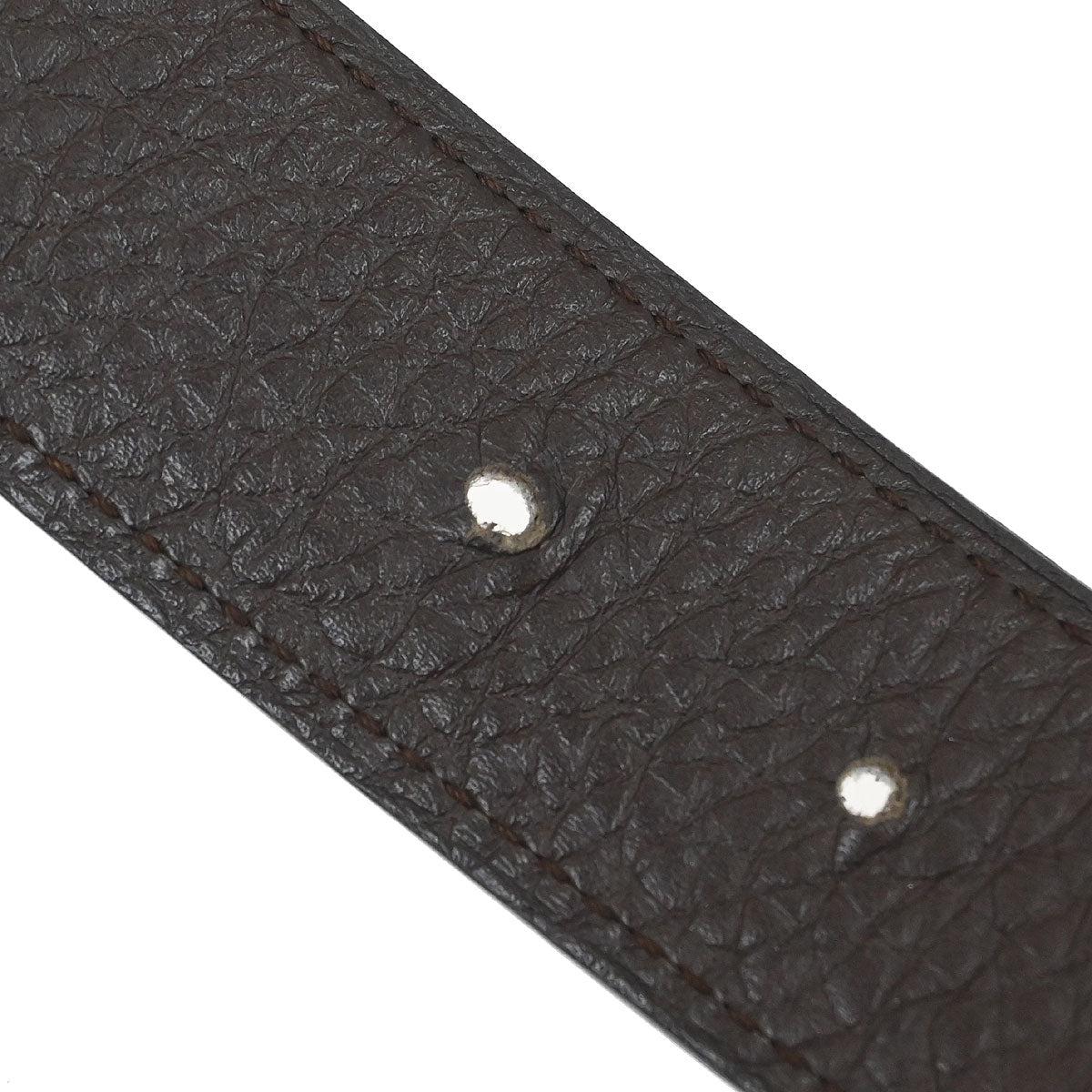 Hermes Black Box Calf Togo Constance Guilloche Reversible Belt #95