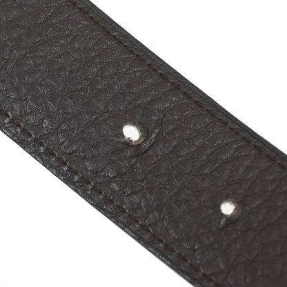 Hermes Black Box Calf Togo Constance Guilloche Reversible Belt #95