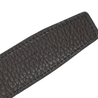 Hermes Black Box Calf Togo Constance Guilloche Reversible Belt #95