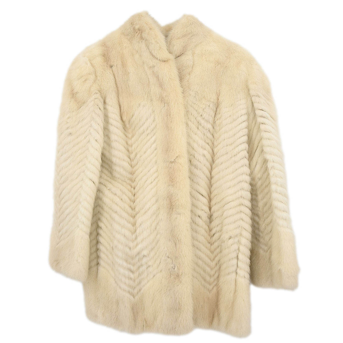 Osfur Mink Fur Coat White