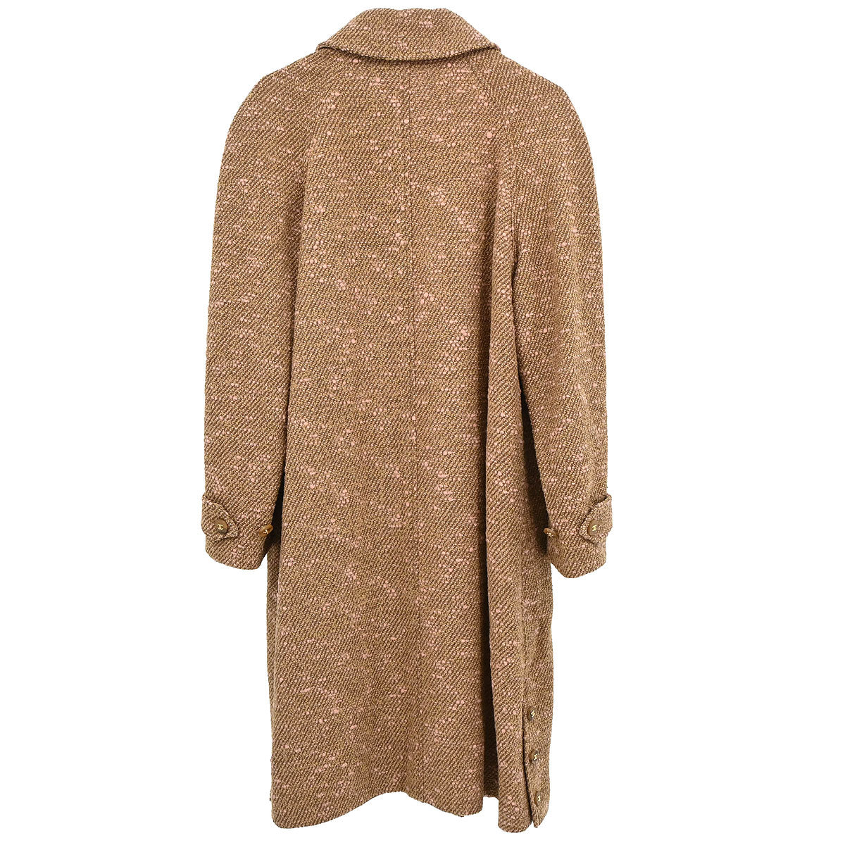 Chanel 1996 Tweed Long Coat Brown #38