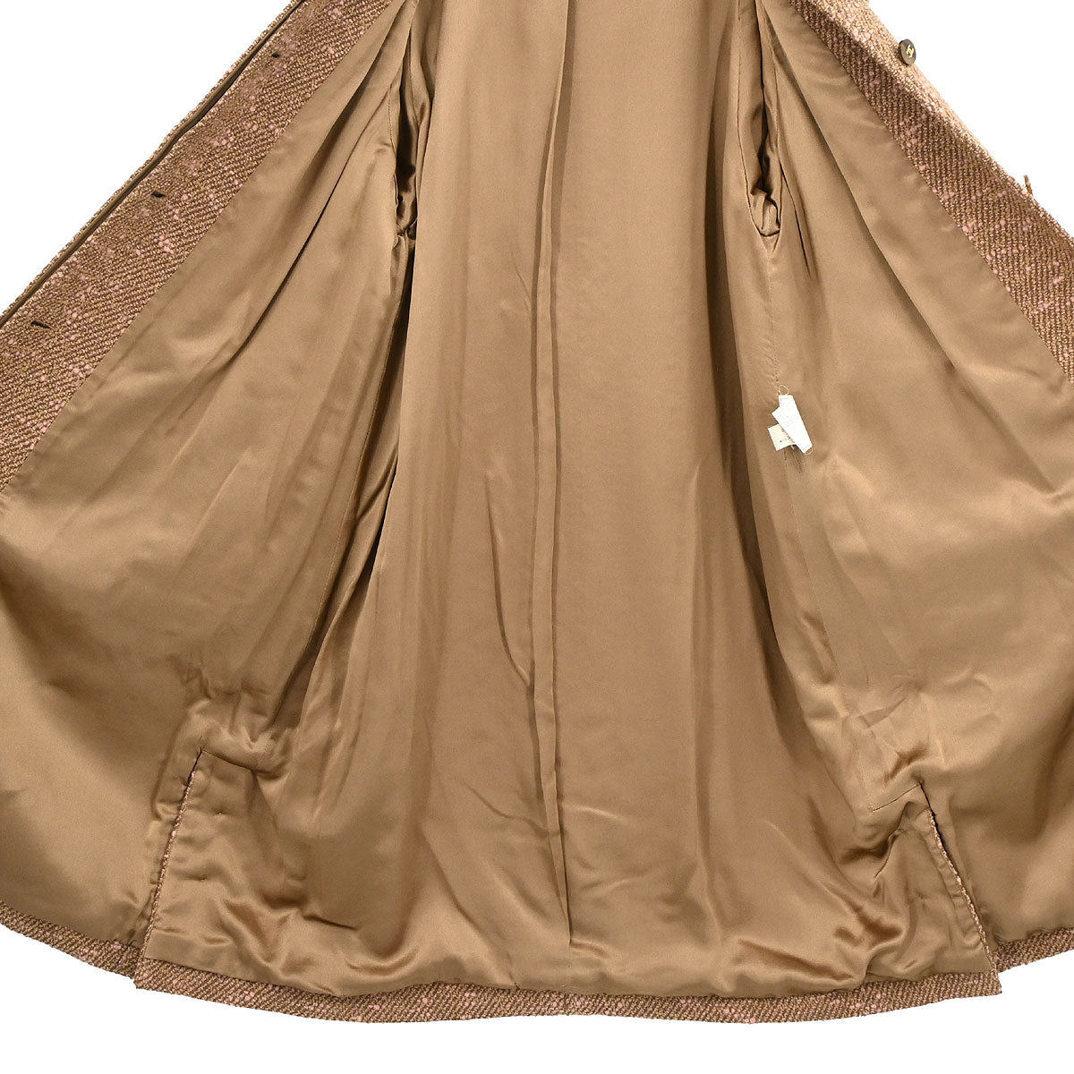Chanel 1996 Tweed Long Coat Brown #38