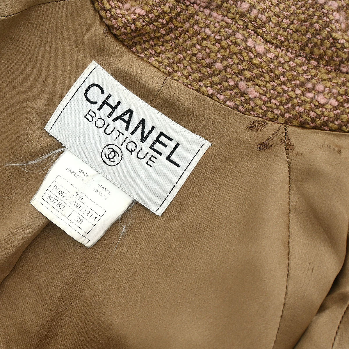 Chanel 1996 Tweed Long Coat Brown #38