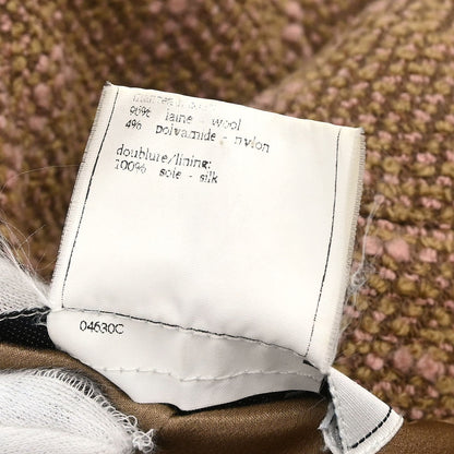 Chanel 1996 Tweed Long Coat Brown #38