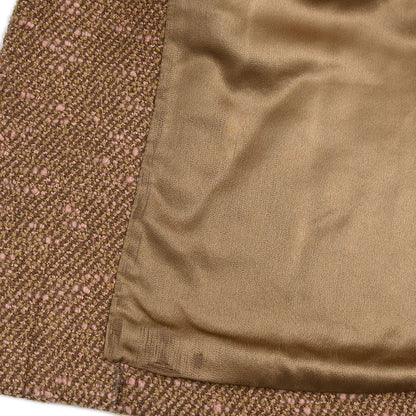 Chanel 1996 Tweed Long Coat Brown #38