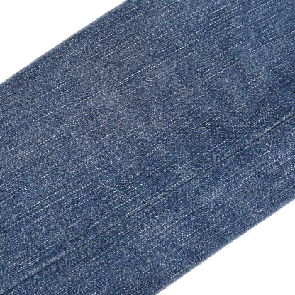 Chanel 1999 Single Breasted Collarless Denim Jacket Blue #40