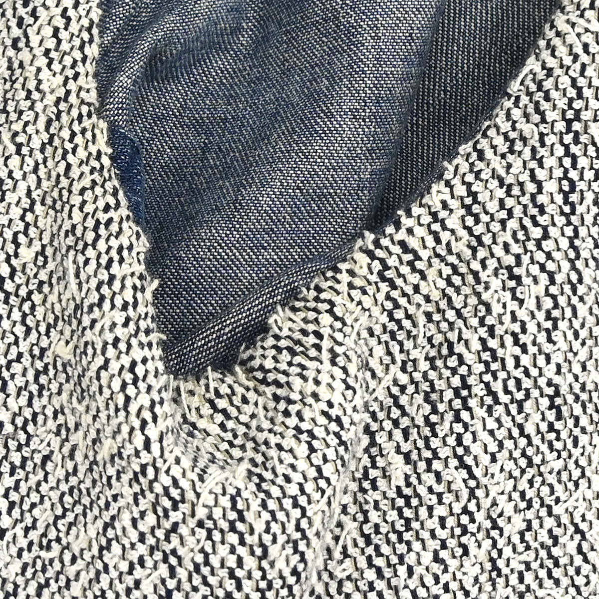 Chanel 1999 Single Breasted Collarless Denim Jacket Blue #40